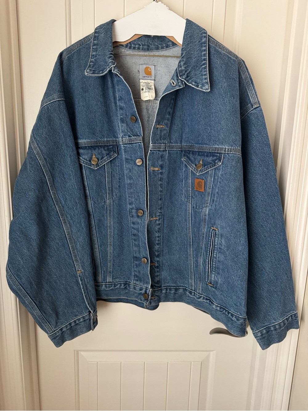 Carhartt Vintage Y2K Men's Blue Denim Jacket - Classic Workwear Style